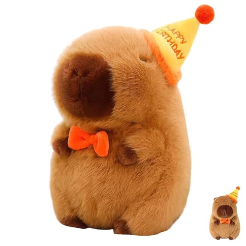 ClcIosis Capybara Kuscheltier, Capybara Plüschtier, Kapibara, Kuscheltier mit Geburtstagshut, Kabibara Kuscheltiere, Geschenk für Kinder Kuscheltier Home Deko Für Kinder ClcIosis Capybara Kuscheltier, Capybara Plüschtier, Kapibara, Kuscheltier mit Geburtstagshut, Kabibara Kuscheltiere, Geschenk für Kinder Kuscheltier Home Deko Für Kinder von ClcIosis