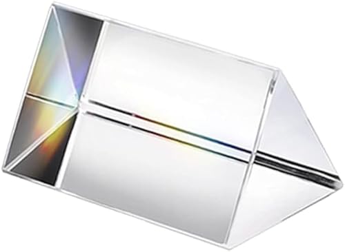 Cldaisy Mini-Glaskristall-Dreiecksprisma, Regenbogen-Macher für Lichtbrechungsspektrum-Lernen, Fotografie, Wissenschaft, Physik, Lehrrequisite (5 cm) von Cldaisy