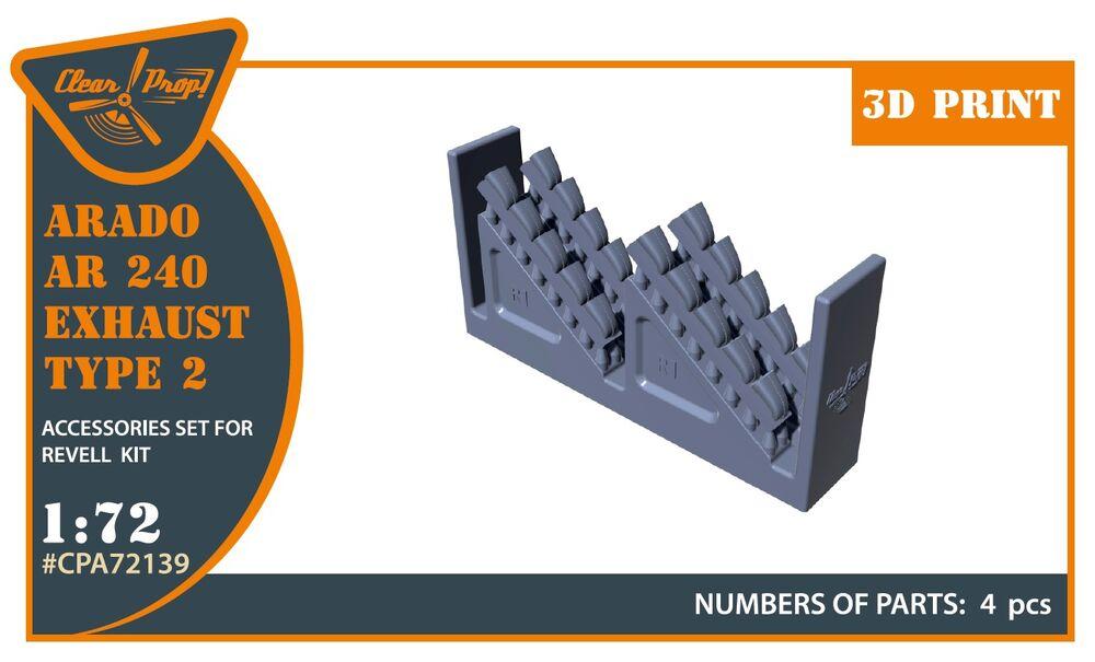 Arado Ar-240 - Exhausts type 2 [Revell] von Clear Prop