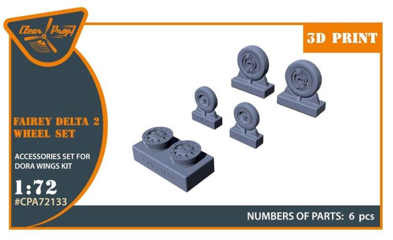 Fairey Delta 2 - Wheel set [Dora Wing] von Clear Prop