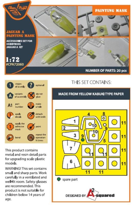 Jaguar A - Painting mask [HobbyBoss] von Clear Prop