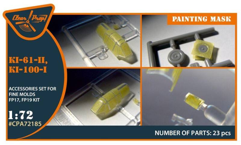 Ki-61-II, Ki-100-I - Painting mask [Finemolds] von Clear Prop