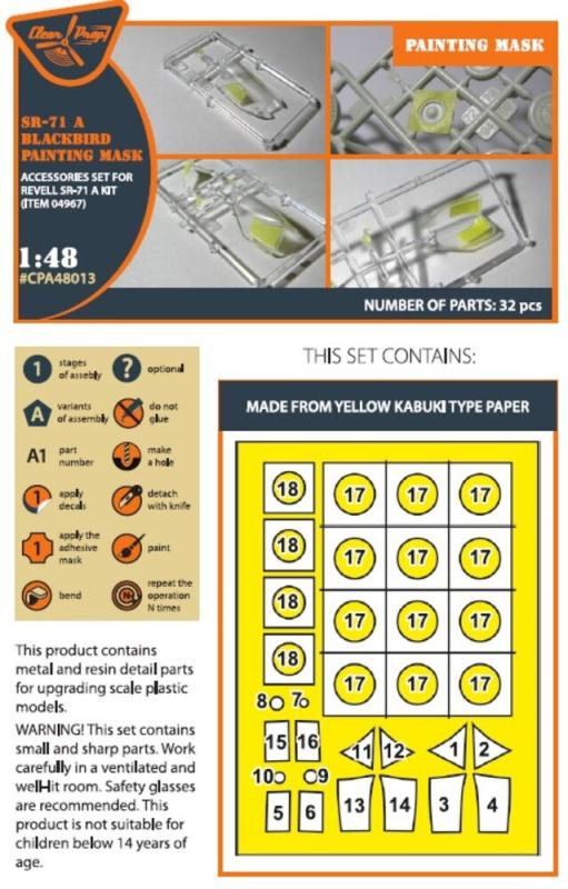 SR-71A Blackbird - Painting mask [Revell] von Clear Prop