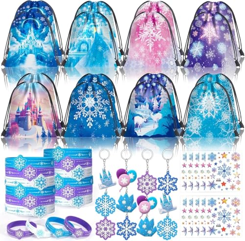 Cleboen Frozen Party Mitgebsel Kindergeburtstag Mädchen mit Kordelzug Beutel Schneeflocke Armband Silikon Schnapparmband für Elsa Eiskönigin Prinzessin Give Aways Kindergeburtstag Gastgeschenke Cleboen Frozen Party Mitgebsel Kindergeburtstag Mädchen mit Kordelzug Beutel Schneeflocke Armband Silikon Schnapparmband für Elsa Eiskönigin Prinzessin Give Aways Kindergeburtstag Gastgeschenke von Cleboen