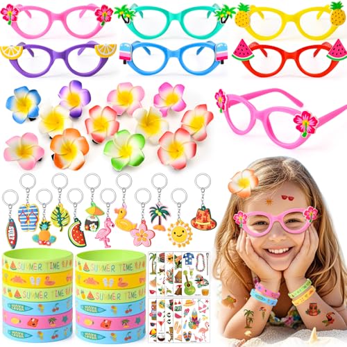Cleboen Hawaii Party Mitgebsel Kindergeburtstag mit Sonnenbrille Haarspangen Silikonarmband Schlüsselanhängern Tattoos Sommer Party Deko Hawaiian Luau Kindergeburtstag Mädchen Kinder Cleboen Hawaii Party Mitgebsel Kindergeburtstag mit Sonnenbrille Haarspangen Silikonarmband Schlüsselanhängern Tattoos Sommer Party Deko Hawaiian Luau Kindergeburtstag Mädchen Kinder von Cleboen