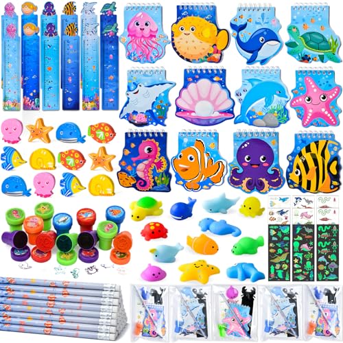 96STK Unterwasserwelt Mitgebsel Kindergeburtstag Gastgeschenke Squishy Notizbuch Lineal Bleistift Eraser Cellophantüten Schulanfang Einschulung Schreibwaren Set Meerestiere Give Aways für Kinder 96STK Unterwasserwelt Mitgebsel Kindergeburtstag Gastgeschenke Squishy Notizbuch Lineal Bleistift Eraser Cellophantüten Schulanfang Einschulung Schreibwaren Set Meerestiere Give Aways für Kinder von Cleboen