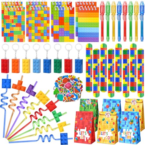 Kindergeburtstag Mitgebsel Jungen Bausteine Party UV Stift &Mini Notizbuch Strohhalme Kinder Bauklötze Schnapparmband Schlüsselanhänger Aufkleber Building Bricks Give Aways Regenbogen Party Geschenk Kindergeburtstag Mitgebsel Jungen Bausteine Party UV Stift &Mini Notizbuch Strohhalme Kinder Bauklötze Schnapparmband Schlüsselanhänger Aufkleber Building Bricks Give Aways Regenbogen Party Geschenk von Cleboen