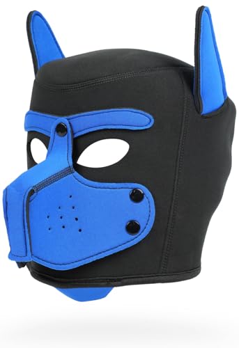 Cleiree Maulkorb aus Neopren für Welpen, bequeme und stilvolle Hundemaske (Blau, Einheitsgröße) von Cleiree