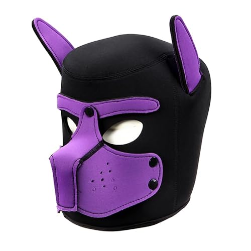 Cleiree Maulkorb aus Neopren für Welpen, bequeme und stilvolle Hundemaske (Violett, Einheitsgröße) von Cleiree