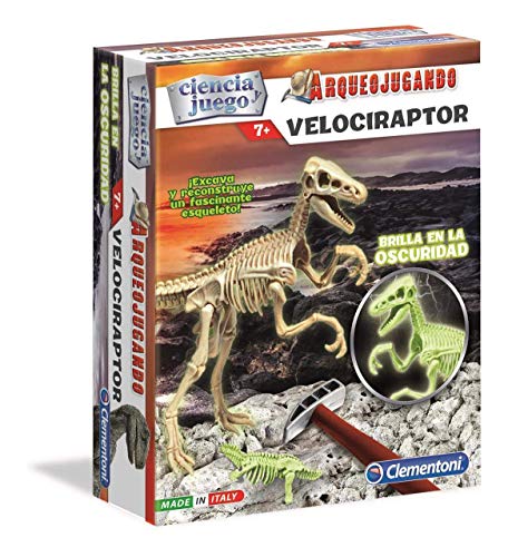 Clementoni Ciencia y Juego 55352.5 Galileo Fluoreszierender Velociraptor von Clementoni