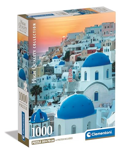 1000 Teile Puzzle + Poster Santorini 1000 Teile Puzzle + Poster Santorini von Clementoni
