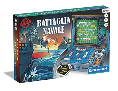 Clementoni - Battle Naval Brettspiel, Mehrfarbig, 11133, 2 Spieler von Clementoni