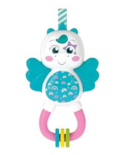 Baby Clementoni - Little Unicorn Rattle, Spielzeug für Kinder 3 Monate, Hergestellt in Italien - 17839 von Clementoni