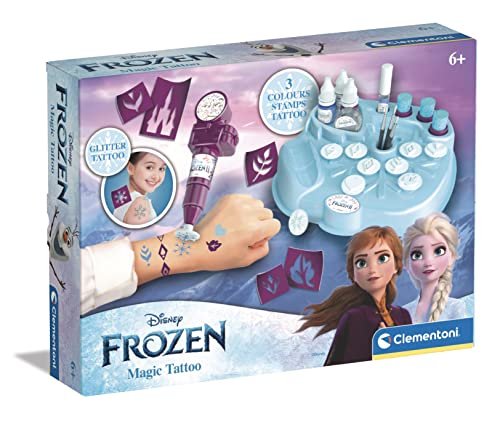 Clementoni 18721 Disney Frozen 2-Super-Tattoos-Kreativspielzeug, Geschenk-Set Für Mädchen Ab 6 Jahren, Multicoloured von Clementoni