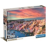 CLEMENTONI 31721 Puzzle 1500 Teile High Quality Collection Compact Die malerische Insel Procida von Clementoni
