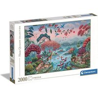 CLEMENTONI 32571 Puzzle 2000 Teile High Quality Collection - Friedlicher Dschungel von Clementoni