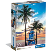 CLEMENTONI 35574 Puzzle 500 Teile High Quality Collection Compact Miami Beach Florida von Clementoni