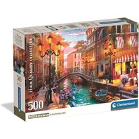 CLEMENTONI 35586 Puzzle 500 Teile High Quality Collection Compact Sonnenuntergang über Venedig von Clementoni