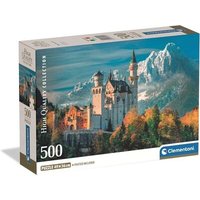 CLEMENTONI 35589 Puzzle 500 Teile High Quality Collection Compact Schloss Neuschwanstein von Clementoni