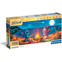 CLEMENTONI 37061 Puzzle 1000 Teile Disney Collection Panorama Compact Disney Stitch von Clementoni