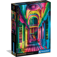 CLEMENTONI 37062 Puzzle 1000 Teile Colorboom Collection Compact Colorboom Athenaeum von Clementoni