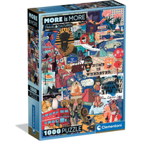 CLEMENTONI 37072 Puzzle 1000 Teile More is More Collection Compact Travel&Cultures von Clementoni