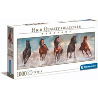 CLEMENTONI 39607 Erwachsenenpuzzle 1000 Teile Panorama High Quality Collection - Pferde von Clementoni