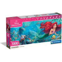 CLEMENTONI 39893 Puzzle 1000 Teile Disney Collection Panorama Compact The Little Mermaid von Clementoni