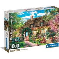 CLEMENTONI 39908 Puzzle 1.000 Teile High Quality Collection Compact The Old Cottage von Clementoni