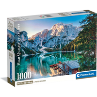 CLEMENTONI 39934 Puzzle 1000 Teile High Quality Collection Compact Emerald Lake Braies von Clementoni