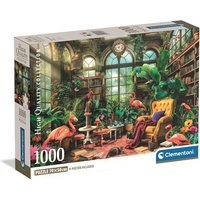 CLEMENTONI 39936 Puzzle 1000 Teile High Quality Collection Compact Green House Library Theme von Clementoni
