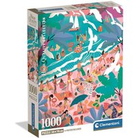 CLEMENTONI 39938 Puzzle 1000 Teile High Quality Collection Compact Sunday at The Beach von Clementoni
