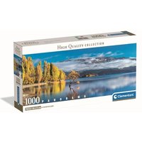CLEMENTONI 39942 Puzzle 1000 Teile High Quality Collection Panorama Compact Reflektionen in Gold am Wanaka See von Clementoni