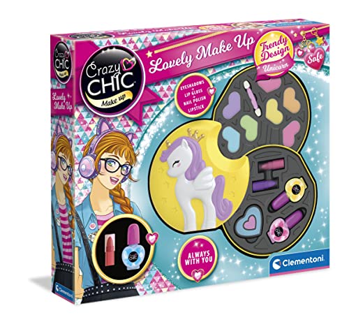 Clementoni - 18653 - Crazy Chic - Kosmetiktasche Einhorn Für Kinder ab 6 Jahren von Clementoni
