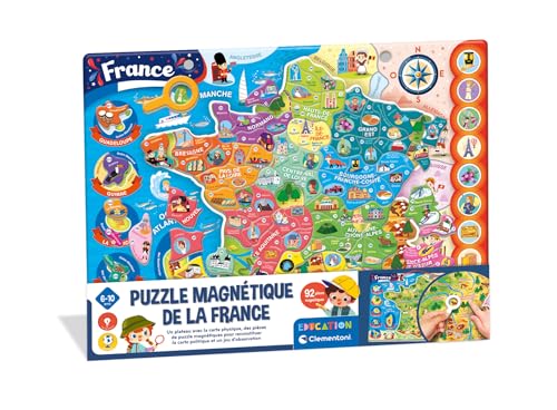 CLEMENTONI - Mein magnetisches Puzzle Karte von Frankreich ab 4 Jahren – spielerisches Lernen mit Magneten – Geografie für Kinder – aus stabilem Karton CLEMENTONI - Mein magnetisches Puzzle Karte von Frankreich ab 4 Jahren – spielerisches Lernen mit Magneten – Geografie für Kinder – aus stabilem Karton von Clementoni