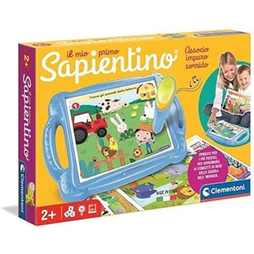 Clementoni - 11984 - Sapientino - Mein erstes Sapientino, Bankett mit Aktivitätskarten und interaktivem Stift, Lernspiel 2 Jahre, elektronisches Sprechen - Made in Italy von Clementoni