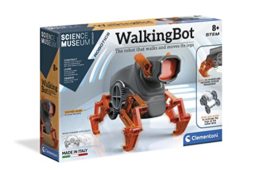 Clementoni, Walking Bot, laufender Roboter, Robotik Kit, für Kinder 8-12 Jahre, Unisex, Physik, Konstruktionsfähigkeiten, 61778 von Clementoni