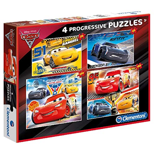 Clementoni 07714 Cars The Movie 07714-Supercolor Puzzle-20 + 60 + 80 + 180 Teile Puzzle Set 3, Mehrfarbig von Clementoni