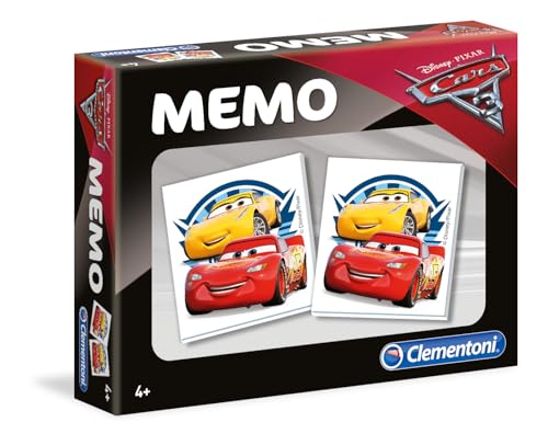 Clementoni 13279.9 Cars The Movie Disney Memo kompakt 3 Spiel, Mehrfarbig von Clementoni