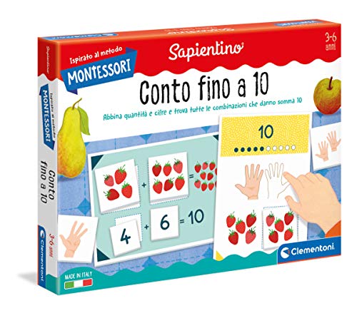 Clementoni 16269 Montessori – Konto bis 10 – Lernspiel, hergestellt in Italien, 3 Jahre +, M Clementoni 16269 Montessori – Konto bis 10 – Lernspiel, hergestellt in Italien, 3 Jahre +, M von Clementoni