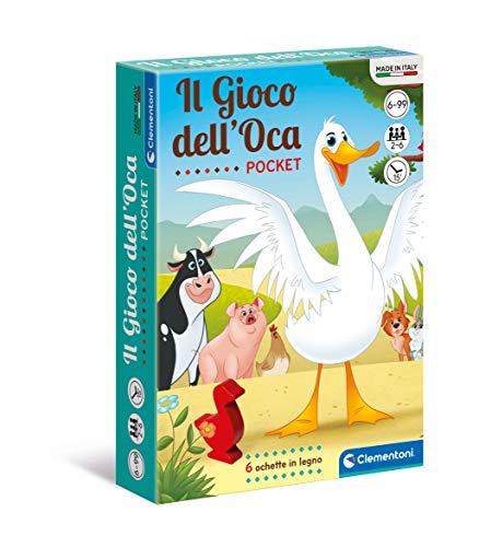Clementoni 16295 Gioco dell'Oca Gans-Pocket-Kartenspiel, Spielkarten Kinder, Brettspiel, Gesellschaftsspiel für die ganze Familie, 2-6 Spieler, 6 Jahre +, Made in Italy, Mehrfarbig Clementoni 16295 Gioco dell'Oca Gans-Pocket-Kartenspiel, Spielkarten Kinder, Brettspiel, Gesellschaftsspiel für die ganze Familie, 2-6 Spieler, 6 Jahre +, Made in Italy, Mehrfarbig von Clementoni