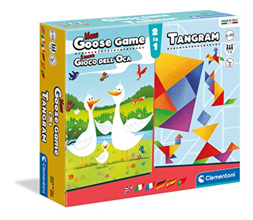 Clementoni 16301 Familienspiele – 2 in 1 Das Gänsespiel + Tangram, beliebte Kinderspiele, Brettspiel und Legespiel, kleine Spielesammlung für Kinder ab 6 Jahren Clementoni 16301 Familienspiele – 2 in 1 Das Gänsespiel + Tangram, beliebte Kinderspiele, Brettspiel und Legespiel, kleine Spielesammlung für Kinder ab 6 Jahren von Clementoni