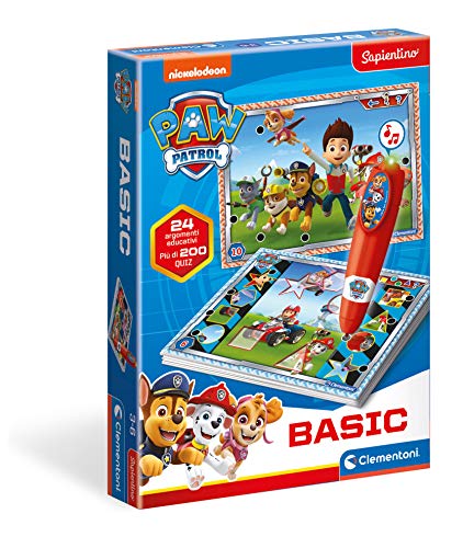 Clementoni 16334 Paw Patrol E-Lektor Quiz Basic Lehrreiches Kinderspielzeug, Spielesammlung mit Karten & Aktivitäten, Spielzeug für Kinder von 3-6 Jahren, für Kindergarten &, Mehrfarbig, 3,7X20,3X27,6 von Clementoni