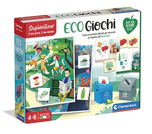 Clementoni - 16367 - Sapientino - Eco Spiele, Sammlung ökologischer Spiele, Lernspiel 4 Jahre, Spiel zur Mülltrennung - 100% recycelte Materialien - Play for Future - Made in Italy Clementoni - 16367 - Sapientino - Eco Spiele, Sammlung ökologischer Spiele, Lernspiel 4 Jahre, Spiel zur Mülltrennung - 100% recycelte Materialien - Play for Future - Made in Italy von Clementoni