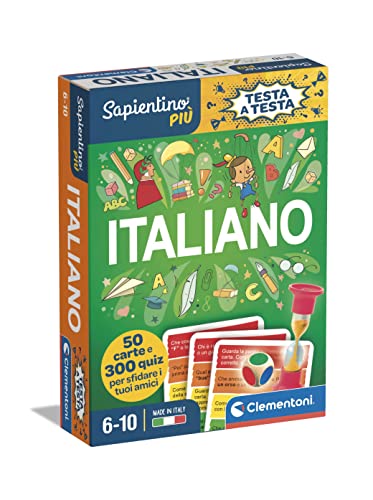 Clementoni 16439 Sapientino Più Kopf – Italienisch – Lernspiel 6 Jahre, Quiz, Flashcards Made in Italy von Clementoni