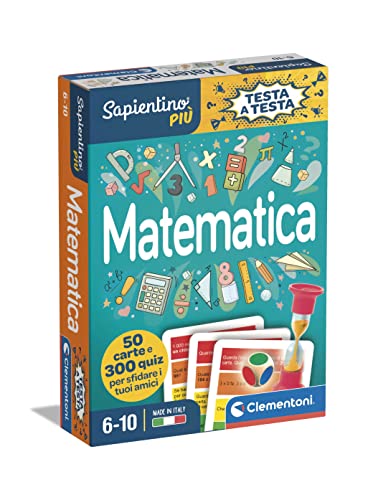 Clementoni - Sapientino Lernspiel 6 Jahre alt, Quiz, Flashcards Mathematik-Made in Italy, Farbe Italienisch, 16440 von Clementoni