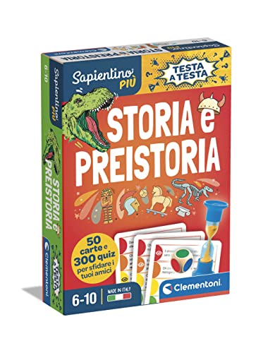 Clementoni - Sapientino Vorgeschichte-Lernspiel 6 Jahre, Quiz, Flashcards Story-Made in Italy, Farbe Italienisch, 16442 von Clementoni