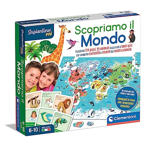 Clementoni 16597 Animali Sapientino Più – Wir entdecken Lernspiel 6 Jahre über Geographie, Geographisches Welt, Weltkarte, Planet Erde, Puzzle, Kinder, Made in Italy, Italienisch Clementoni 16597 Animali Sapientino Più – Wir entdecken Lernspiel 6 Jahre über Geographie, Geographisches Welt, Weltkarte, Planet Erde, Puzzle, Kinder, Made in Italy, Italienisch von Clementoni