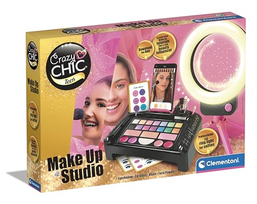 Clementoni - 16653 - Crazy Chic - Beauty Influencer - Make-up für Kinder, Spielzeug-Make-up, Make-up-Set, Make-up Set, Make-up Mädchen, Spielzeug für Kinder 8-12 Jahre von Clementoni