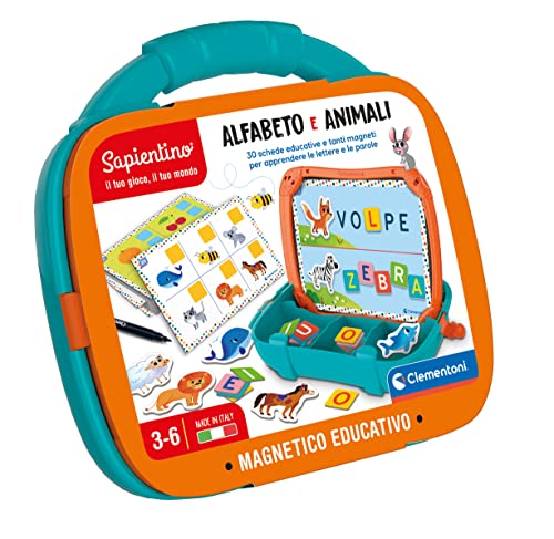 Clementoni 16714 Sapientino Magnetkoffer Alphabet und Tiere-Lernspiel zum Lernen von Buchstaben und Tiernamen, Magnettafel, Kinderspiel 3-6 Jahre, Made in Italy, Singles, Mehrfarbig, Medio Clementoni 16714 Sapientino Magnetkoffer Alphabet und Tiere-Lernspiel zum Lernen von Buchstaben und Tiernamen, Magnettafel, Kinderspiel 3-6 Jahre, Made in Italy, Singles, Mehrfarbig, Medio von Clementoni